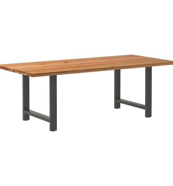 Esstisch Hellbraun 220x100x74 cm Massivholz Eiche Rechteckig