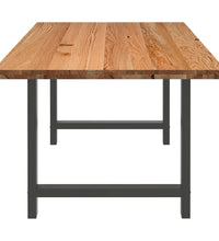 Esstisch Hellbraun 220x100x74 cm Massivholz Eiche Rechteckig