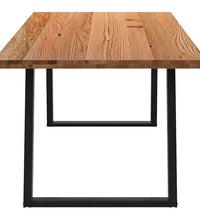 Esstisch Hellbraun 220x100x74 cm Massivholz Eiche Rechteckig