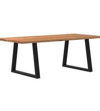 Esstisch Hellbraun 220x100x74 cm Massivholz Eiche Rechteckig