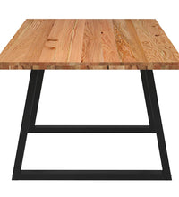 Esstisch Hellbraun 220x100x74 cm Massivholz Eiche Rechteckig