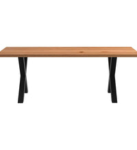 Esstisch Hellbraun 220x100x74 cm Massivholz Eiche Rechteckig