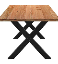 Esstisch Hellbraun 220x100x74 cm Massivholz Eiche Rechteckig