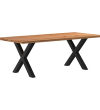 Esstisch Hellbraun 220x100x74 cm Massivholz Eiche Rechteckig