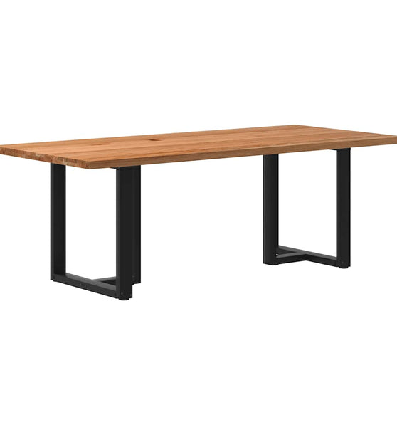 Esstisch Hellbraun 220x100x74 cm Massivholz Eiche Rechteckig