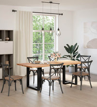 Esstisch Hellbraun 220x100x74 cm Massivholz Eiche Rechteckig