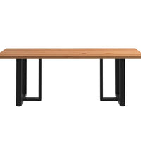 Esstisch Hellbraun 220x100x74 cm Massivholz Eiche Rechteckig