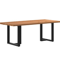 Esstisch Hellbraun 220x100x74 cm Massivholz Eiche Rechteckig