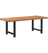 Esstisch Hellbraun 220x100x74 cm Massivholz Eiche Rechteckig