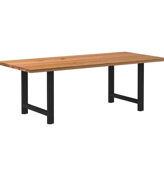 Esstisch Hellbraun 220x100x74 cm Massivholz Eiche Rechteckig