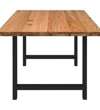 Esstisch Hellbraun 220x100x74 cm Massivholz Eiche Rechteckig