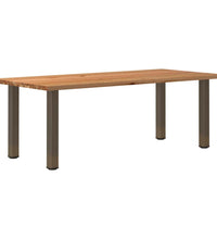 Esstisch Hellbraun 220x100x74 cm Massivholz Eiche Rechteckig