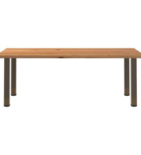 Esstisch Hellbraun 220x100x74 cm Massivholz Eiche Rechteckig