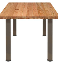 Esstisch Hellbraun 220x100x74 cm Massivholz Eiche Rechteckig