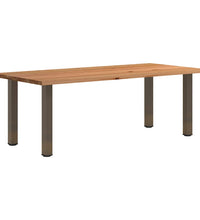 Esstisch Hellbraun 220x100x74 cm Massivholz Eiche Rechteckig