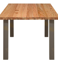 Esstisch Hellbraun 220x100x74 cm Massivholz Eiche Rechteckig