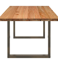 Esstisch Hellbraun 220x100x74 cm Massivholz Eiche Rechteckig
