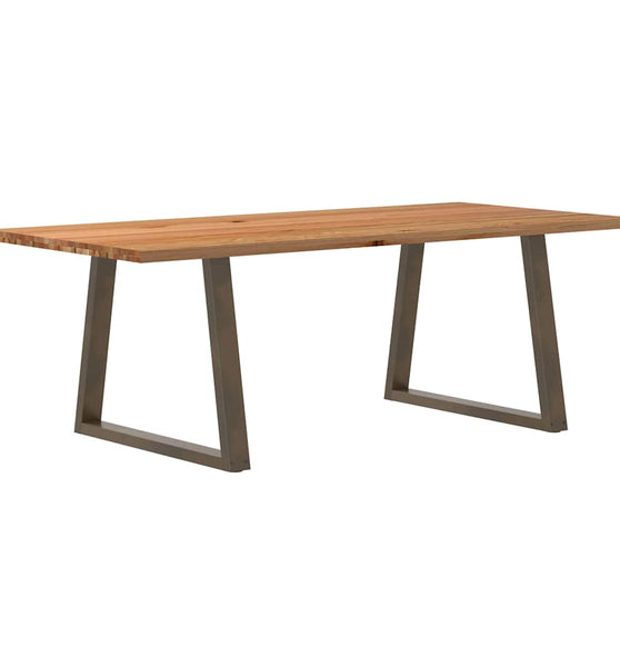 Esstisch Hellbraun 220x100x74 cm Massivholz Eiche Rechteckig