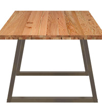 Esstisch Hellbraun 220x100x74 cm Massivholz Eiche Rechteckig