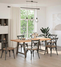Esstisch Hellbraun 220x100x74 cm Massivholz Eiche Rechteckig