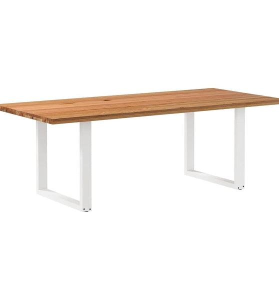 Esstisch Hellbraun 220x100x74 cm Massivholz Eiche Rechteckig