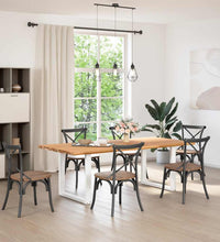 Esstisch Hellbraun 220x100x74 cm Massivholz Eiche Rechteckig