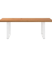 Esstisch Hellbraun 220x100x74 cm Massivholz Eiche Rechteckig