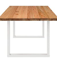 Esstisch Hellbraun 220x100x74 cm Massivholz Eiche Rechteckig