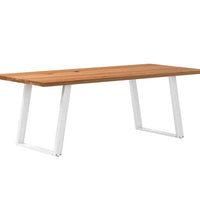 Esstisch Hellbraun 220x100x74 cm Massivholz Eiche Rechteckig