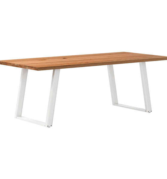 Esstisch Hellbraun 220x100x74 cm Massivholz Eiche Rechteckig