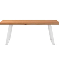 Esstisch Hellbraun 220x100x74 cm Massivholz Eiche Rechteckig