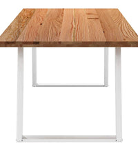 Esstisch Hellbraun 220x100x74 cm Massivholz Eiche Rechteckig