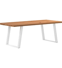 Esstisch Hellbraun 220x100x74 cm Massivholz Eiche Rechteckig