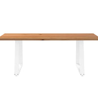 Esstisch Hellbraun 220x100x74 cm Massivholz Eiche Rechteckig