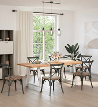 Esstisch Hellbraun 220x100x74 cm Massivholz Eiche Rechteckig