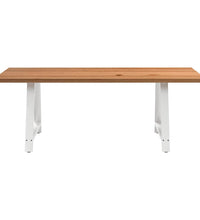 Esstisch Hellbraun 220x100x74 cm Massivholz Eiche Rechteckig