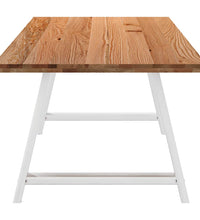 Esstisch Hellbraun 220x100x74 cm Massivholz Eiche Rechteckig