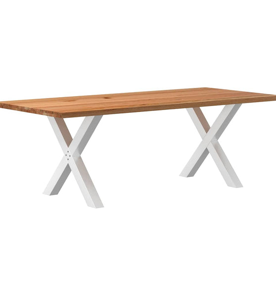 Esstisch Hellbraun 220x100x74 cm Massivholz Eiche Rechteckig