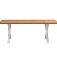 Esstisch Hellbraun 220x100x74 cm Massivholz Eiche Rechteckig