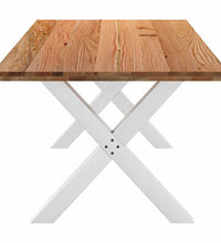 Esstisch Hellbraun 220x100x74 cm Massivholz Eiche Rechteckig