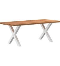 Esstisch Hellbraun 220x100x74 cm Massivholz Eiche Rechteckig