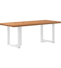 Esstisch Hellbraun 220x100x74 cm Massivholz Eiche Rechteckig