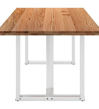 Esstisch Hellbraun 220x100x74 cm Massivholz Eiche Rechteckig