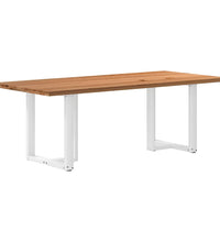 Esstisch Hellbraun 220x100x74 cm Massivholz Eiche Rechteckig