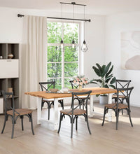 Esstisch Hellbraun 220x100x74 cm Massivholz Eiche Rechteckig