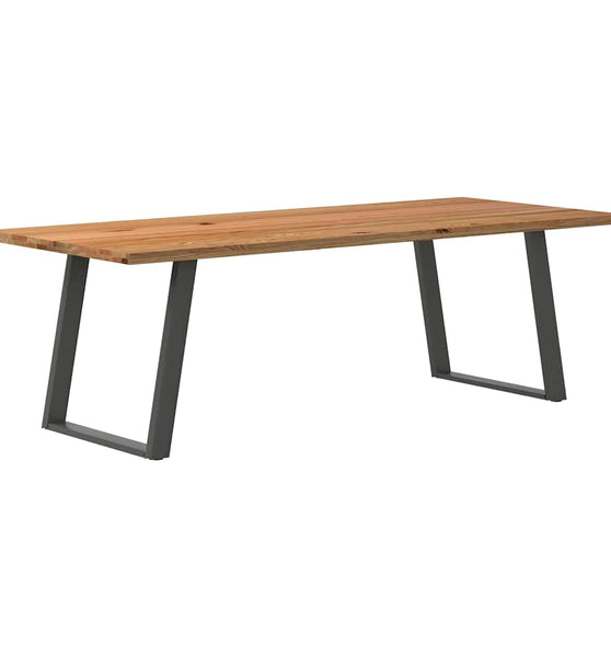 Esstisch Hellbraun 240x100x74 cm Massivholz Eiche Rechteckig