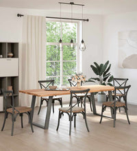 Esstisch Hellbraun 240x100x74 cm Massivholz Eiche Rechteckig