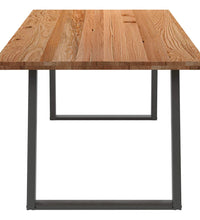 Esstisch Hellbraun 240x100x74 cm Massivholz Eiche Rechteckig