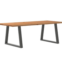 Esstisch Hellbraun 240x100x74 cm Massivholz Eiche Rechteckig