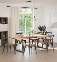 Esstisch Hellbraun 240x100x74 cm Massivholz Eiche Rechteckig